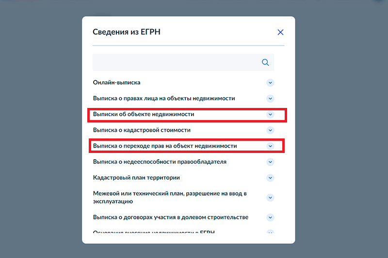 Выписка из ЕГРН